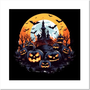 Haunted Church Under the Full Moon - Halloween Magic Posters and Art